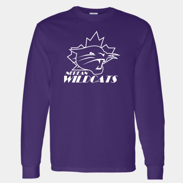 Gildan Unisex Paint it Purple Printed Long Sleeve Thumbnail